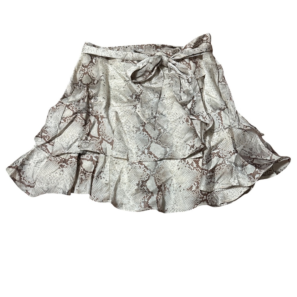 Bishop + Young Snake Print Mini Skirt